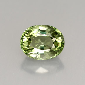 Tourmaline vert naturelle coupe ovale, 1,46 ct, VVS-VS