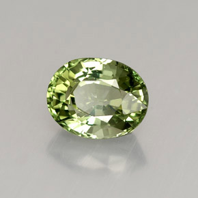 Tourmaline vert naturelle coupe ovale, 1,46 ct, VVS-VS