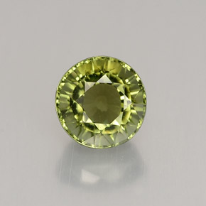 Tourmaline vert naturelle coupe roude, 1,43 ct, VVS-VS