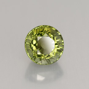 Tourmaline vert naturelle coupe roude, 1,43 ct, VVS-VS