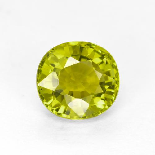 Tourmaline vert naturelle coupe ovale, 1,11 ct, VVS-VS