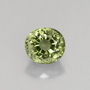 Tourmaline vert naturelle coupe ovale, 1,27 ct, VVS