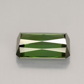 Tourmaline vert naturelle taille émeraude, 2,84 ct, VVS