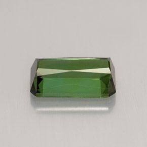Tourmaline vert naturelle taille émeraude, 2,08 ct, VVS-VS