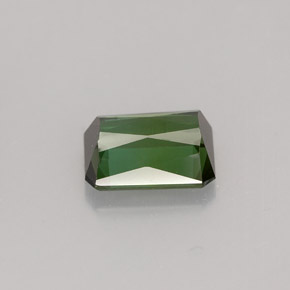 Tourmaline vert naturelle taille émeraude, 1,42 ct, VVS