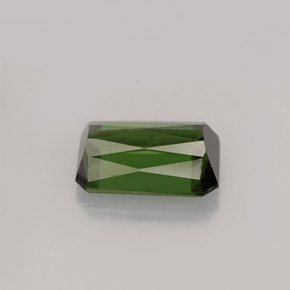 Tourmaline vert naturelle taille émeraude, 1,53 ct, VVS
