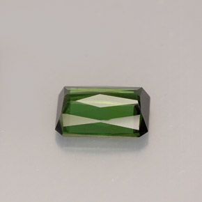 Tourmaline vert naturelle taille émeraude, 1,36 ct, VS-SI