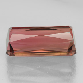 Tourmaline multicolore naturelle taille émeraude, 5,55 ct, IF
