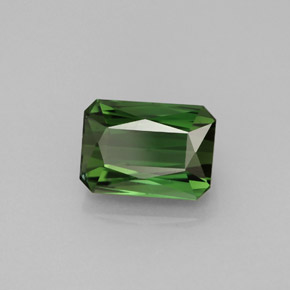 Tourmaline vert naturelle taille émeraude, 2,24 ct, VVS