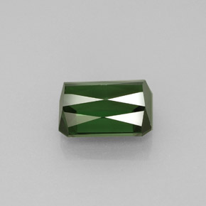 Tourmaline vert naturelle taille émeraude, 2,24 ct, VVS