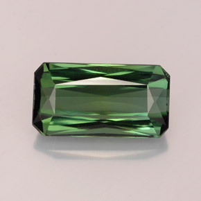 Tourmaline vert naturelle taille émeraude, 2,88 ct, VS