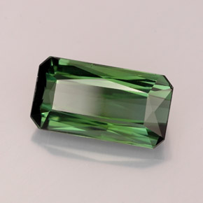 Tourmaline vert naturelle taille émeraude, 2,88 ct, VS