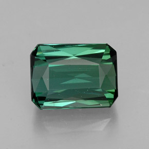 Tourmaline vert naturelle taille émeraude, 2,56 ct, VVS-VS