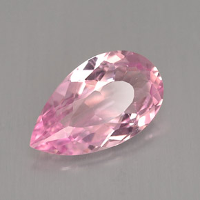 Tourmaline rose naturelle en forme de poire, 1,56 ct, VVS-VS