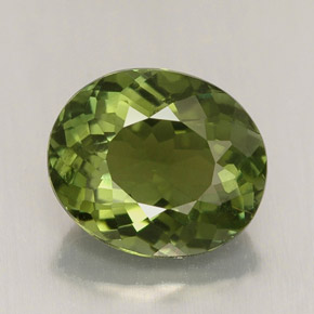 Tourmaline vert naturelle coupe ovale, 2,01 ct, VVS-VS