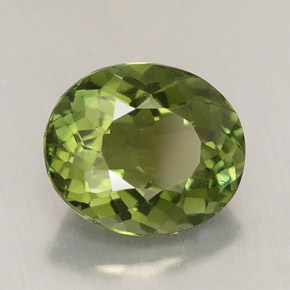 Tourmaline vert naturelle coupe ovale, 2,01 ct, VVS-VS