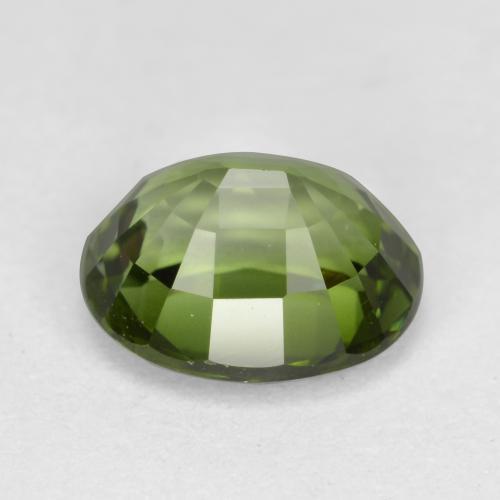Tourmaline vert naturelle coupe ovale, 1,27 ct, VVS