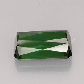 Tourmaline vert naturelle taille émeraude, 4,35 ct, VVS-VS