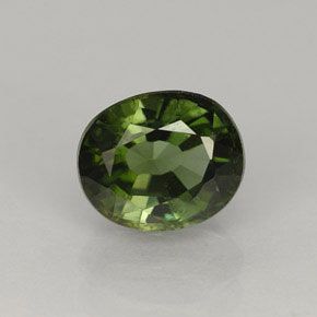 Tourmaline vert naturelle coupe ovale, 1,33 ct, VS