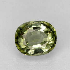 Tourmaline vert naturelle coupe ovale, 1,54 ct, VVS-VS