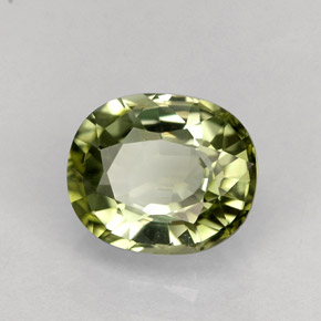 Tourmaline vert naturelle coupe ovale, 1,54 ct, VVS-VS