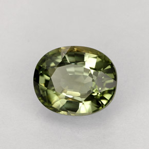 Tourmaline vert naturelle coupe ovale, 1,50 ct, VVS-VS