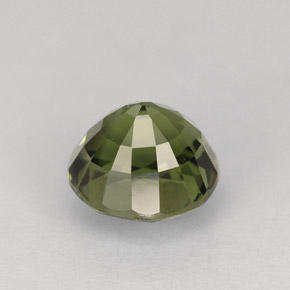 Tourmaline vert naturelle coupe roude, 1,37 ct, VVS-VS