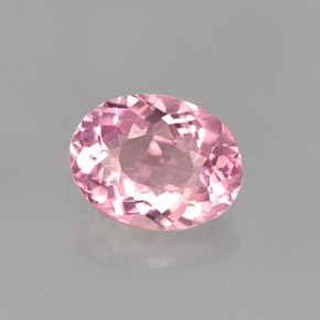 Tourmaline rose naturelle coupe ovale, 1,23 ct, VVS-VS