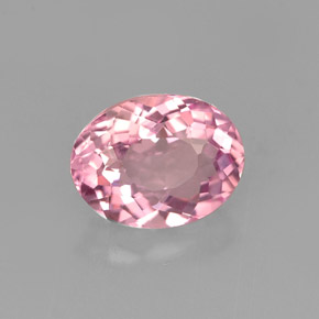 Tourmaline rose naturelle coupe ovale, 1,23 ct, VVS-VS