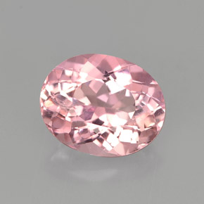 Tourmaline rose naturelle coupe ovale, 1,75 ct, VVS-VS
