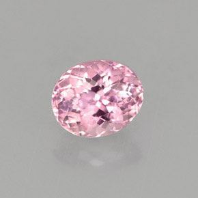 Tourmaline rose naturelle coupe ovale, 0,99 ct, VVS-VS