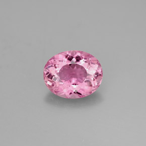 Tourmaline rose naturelle coupe ovale, 1,63 ct, VS