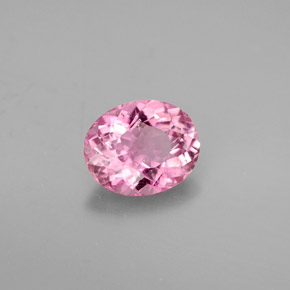 Tourmaline rose naturelle coupe ovale, 1,63 ct, VS