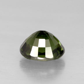 Tourmaline vert naturelle coupe ovale, 1,02 ct, VVS-VS