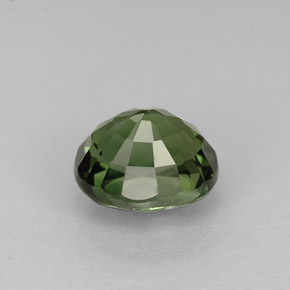 Tourmaline vert naturelle coupe ovale, 1,05 ct, VVS