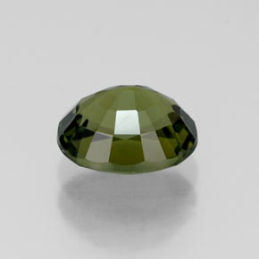 Tourmaline vert naturelle coupe ovale, 1,07 ct, VVS