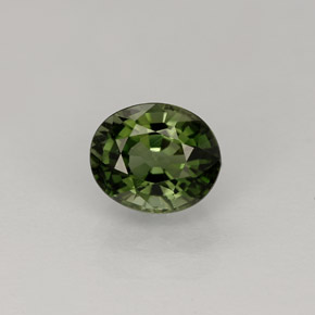 Tourmaline vert naturelle coupe ovale, 1,01 ct, VVS
