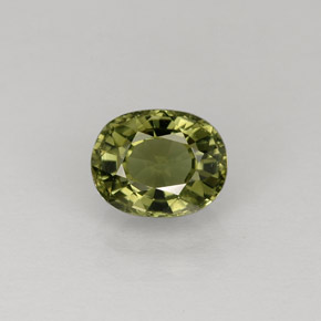 Tourmaline vert naturelle coupe ovale, 1,00 ct, VVS-VS