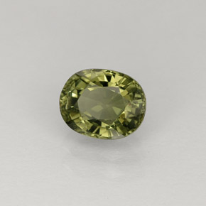 Tourmaline vert naturelle coupe ovale, 1,00 ct, VVS-VS