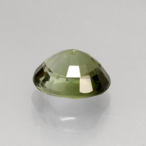 Tourmaline vert naturelle coupe ovale, 1,06 ct, VVS-VS