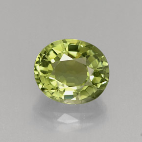 Tourmaline vert naturelle coupe ovale, 0,89 ct, VVS