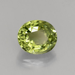 Tourmaline vert naturelle coupe ovale, 0,89 ct, VVS