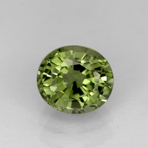 Tourmaline vert naturelle coupe ovale, 1,05 ct, VVS-VS