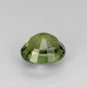 Tourmaline vert naturelle coupe ovale, 1,05 ct, VVS-VS