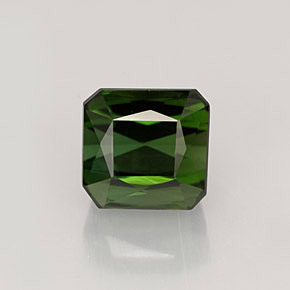 Tourmaline vert naturelle taille émeraude, 2,49 ct, VVS