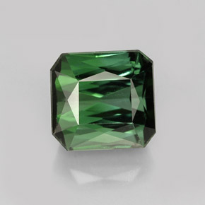 Tourmaline vert naturelle taille émeraude, 2,07 ct, VVS