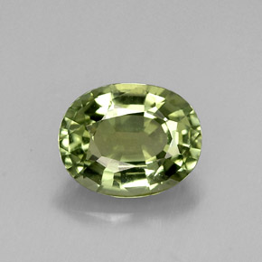 Tourmaline vert naturelle coupe ovale, 1,41 ct, VVS