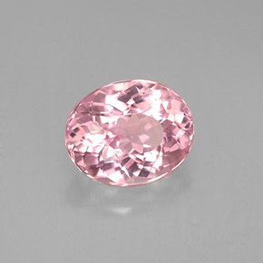 Tourmaline rose naturelle coupe ovale, 1,65 ct, VS