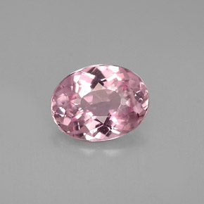 Tourmaline rose naturelle coupe ovale, 1,23 ct, VVS-VS