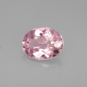 Tourmaline rose naturelle coupe ovale, 1,23 ct, VVS-VS